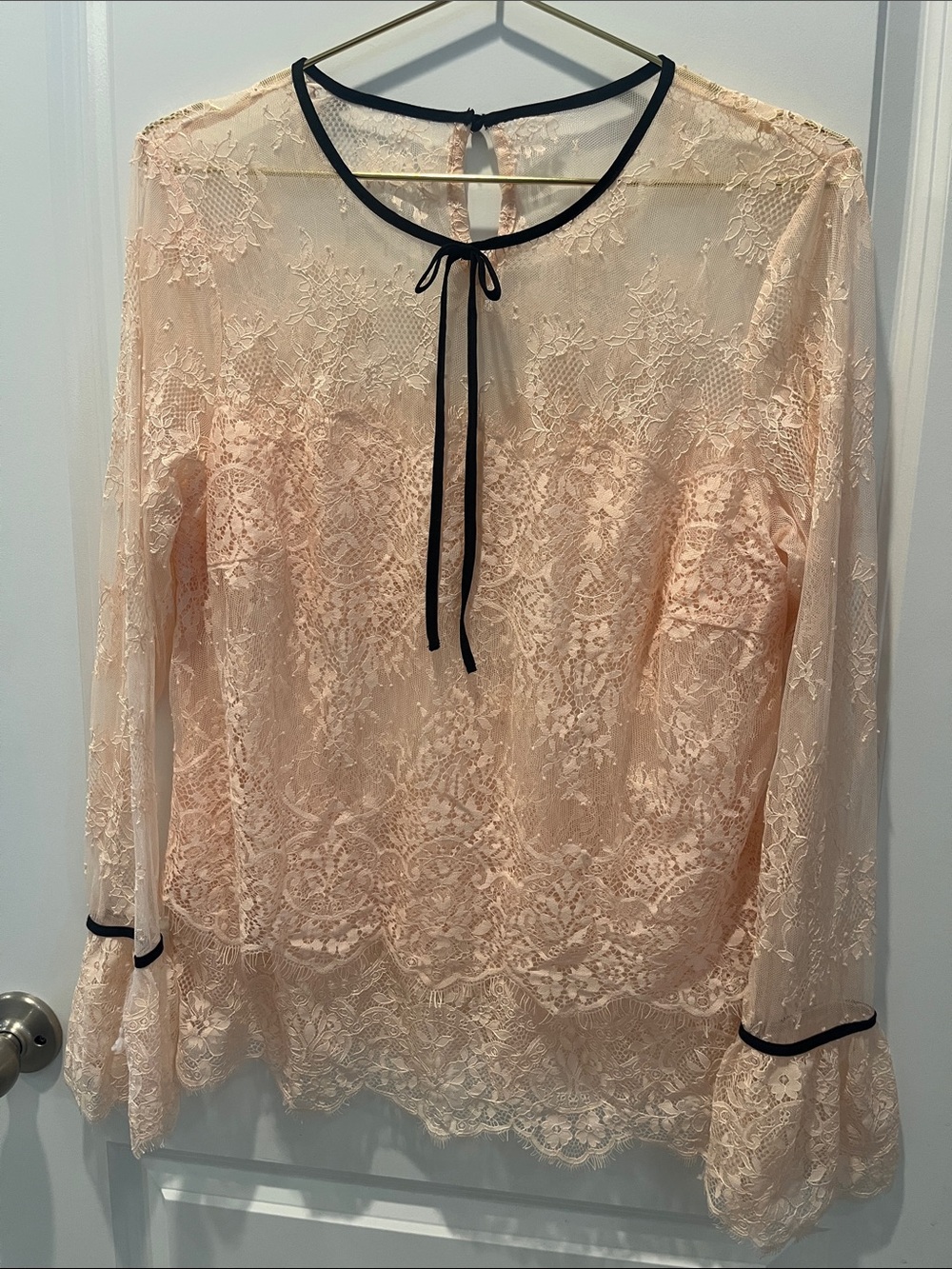 Lacy Front Tie top
